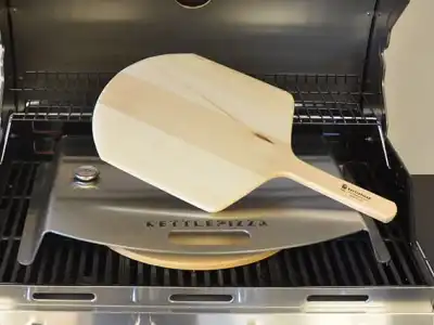 KettlePizza Gas Grill Pizza Oven Kit – Gas Pro Deluxe (Wood Peel)